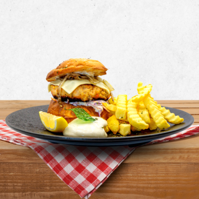 Salmon Pattie Burger