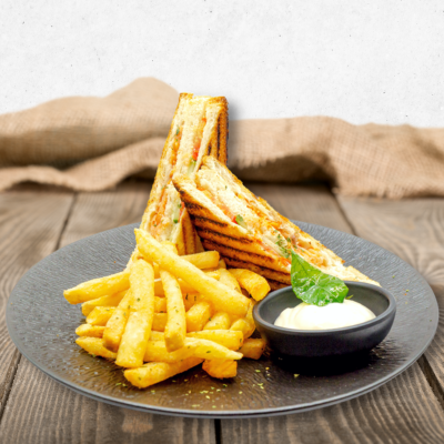 Honey Roasted Chicken Toastie with Fries